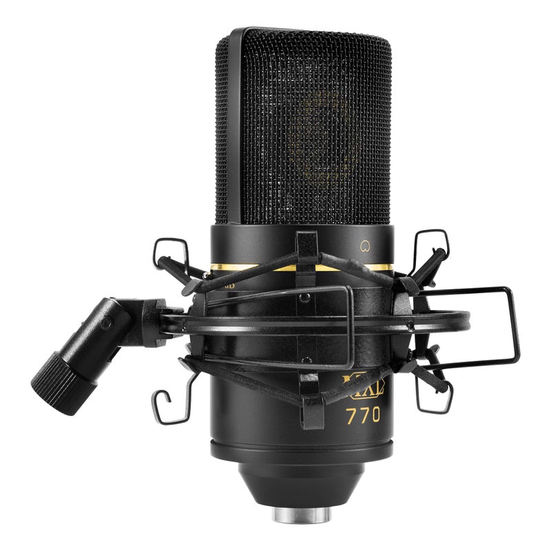MXL 770 Condenser Microphone for Podcasting, Singing, Home Studio Recording, Gaming & Streaming | XLR | Large Diaphragm | Cardiod (Black) - Image 1